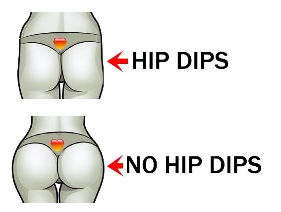 cosa sono gli hip dips come nasconderli e come farli sparire