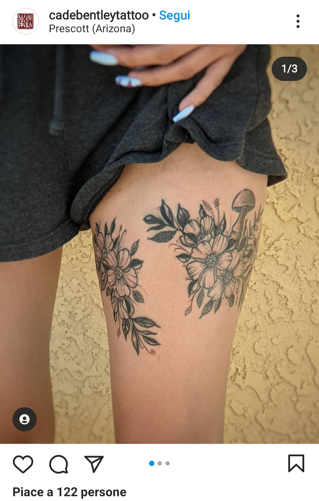 Idee tatuaggio coscia femminile