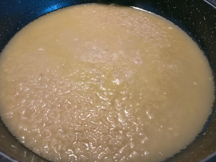 preparazione del risotto
