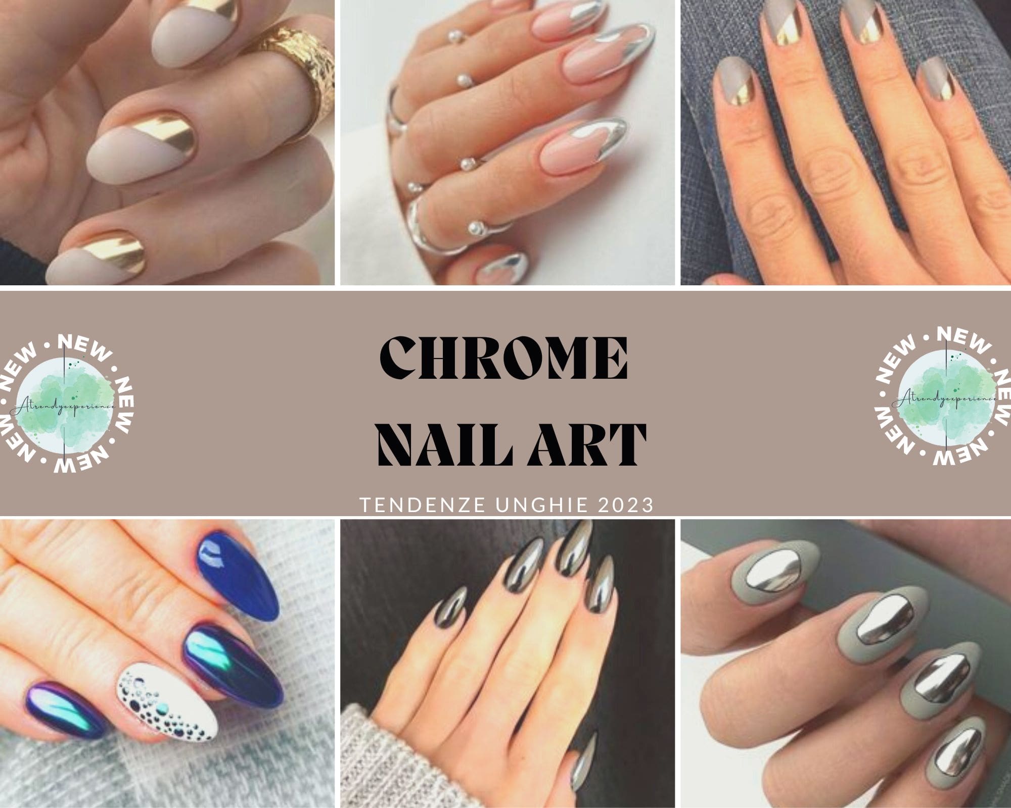Tendenze Nail Art 2023: nail art cromata