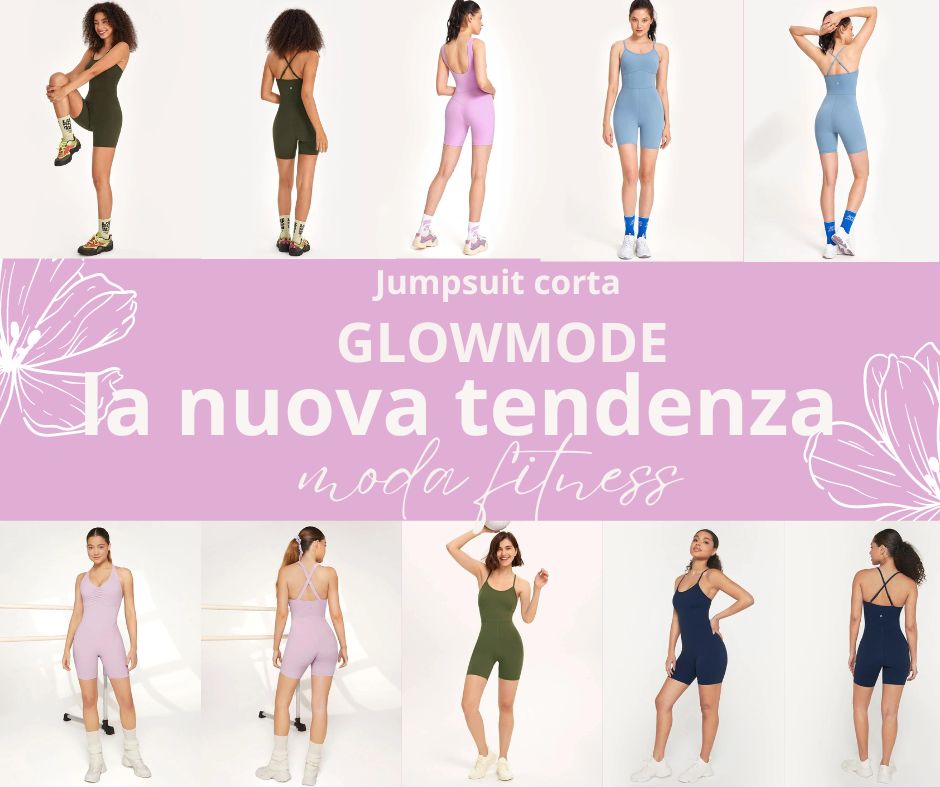 La Jumpsuit  corta Glowmode rivoluziona la moda fitness donna grazie al tummy control!