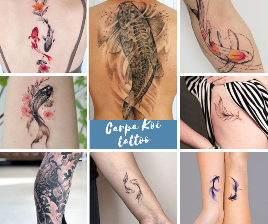 Dove fare il tatuaggio carpa koi, idee e posizioni più popolari