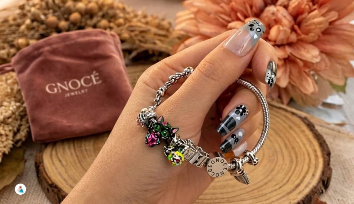 Bracciale con charm gatto le idee autunnali Gnoce Italia