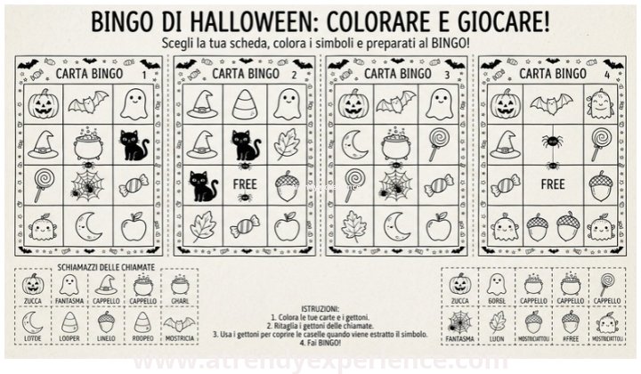 Giochi di Halloween da stampare tombola e bingo
