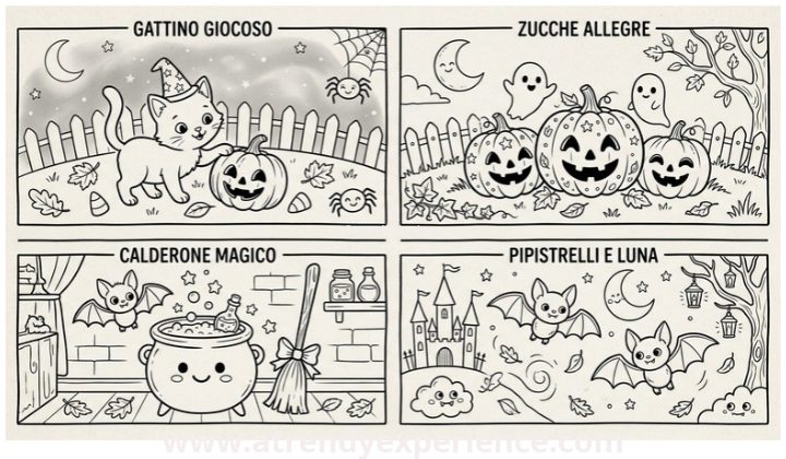 Nuovi disegni di Halloween da stampare e colorare